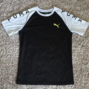 Puma boys athletic t-shirt black white size XL 14-16